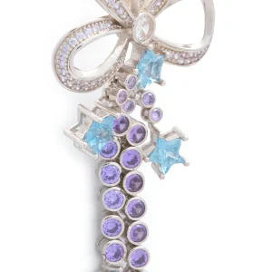 Earrings | Collina Strada AMETHYST BOW JANGLE EARRINGS