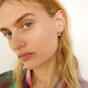 Earrings | Collina Strada AMETHYST STELLA STUDS