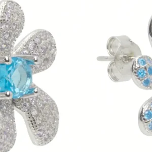 Earrings | Collina Strada AQUAMARINE & AMETHYST SQUASHED BLOSSOM EARRING