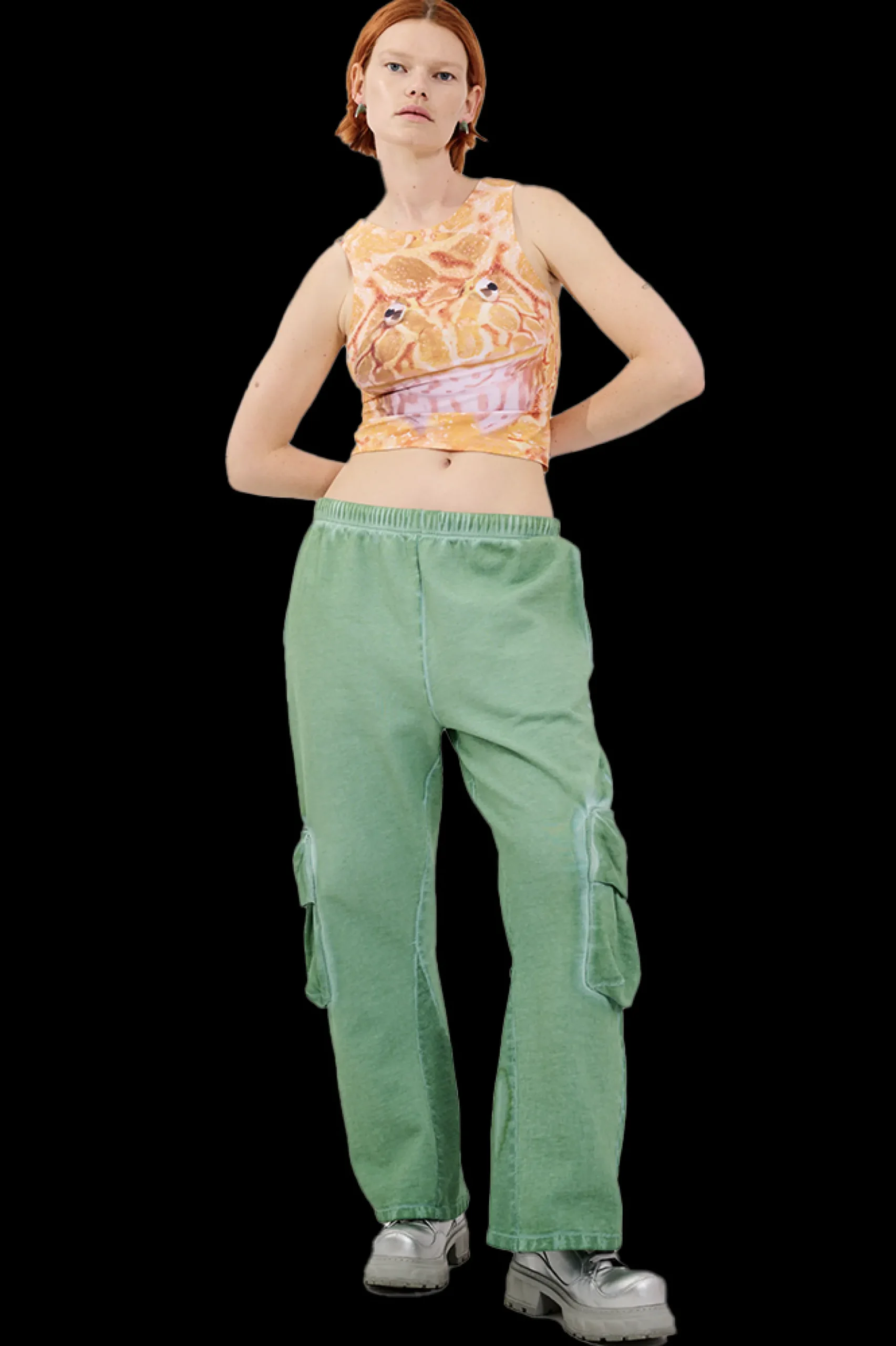 avocado_cargo_sweatpant_1.webp Pants | Sweaters & Sweats | Collina Strada AVOCADO CARGO SWEATPANT