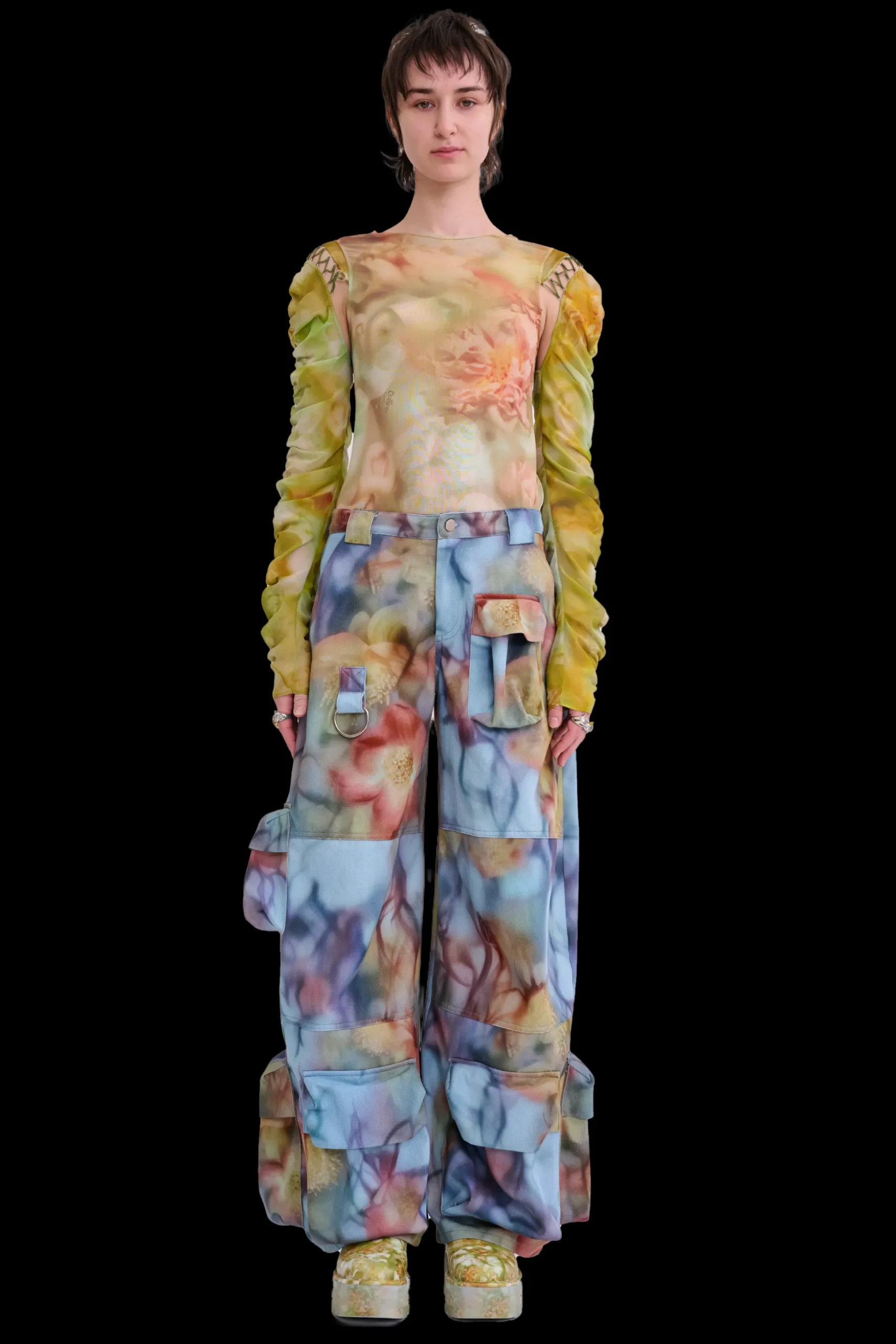 barbed_floral_garden_cargo_pant_0.webp Pants | Collina Strada BARBED FLORAL GARDEN CARGO PANT