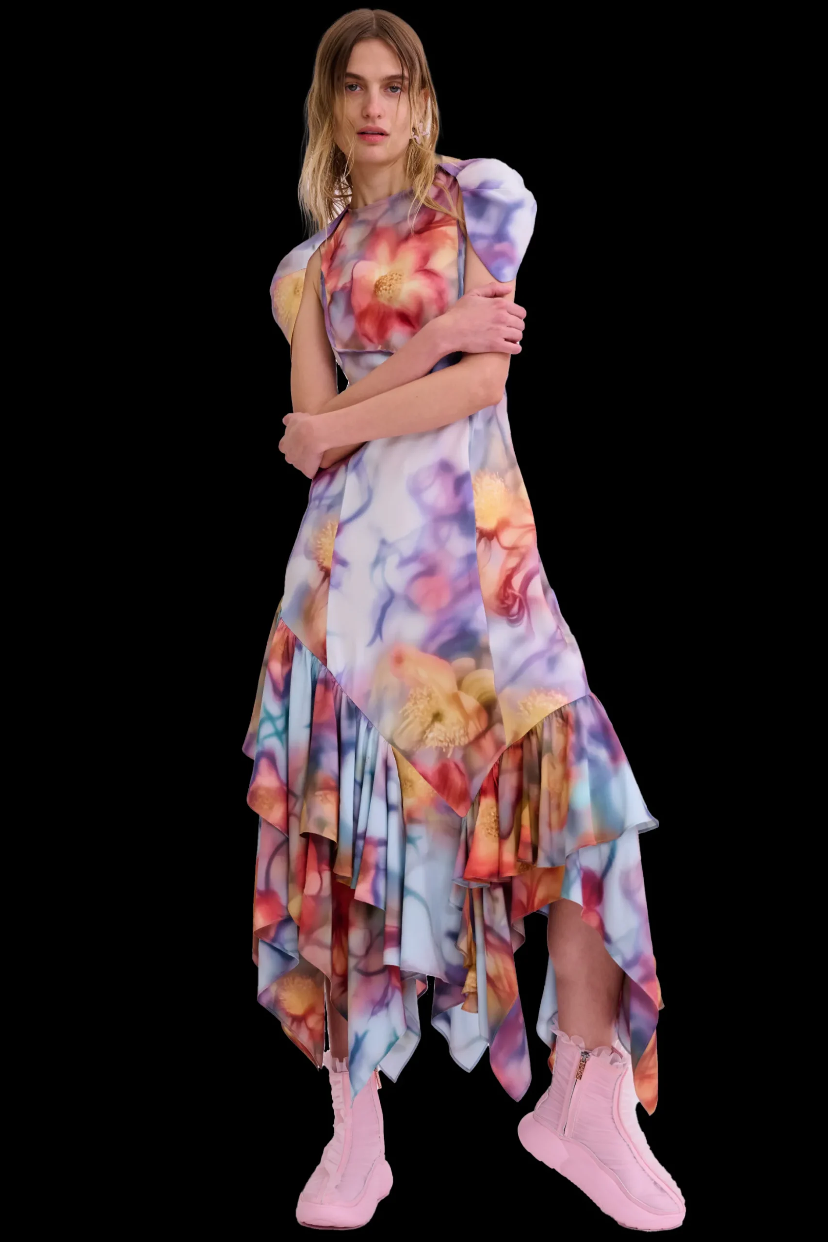 barbed_floral_hillary_dress_3.webp Dresses | Collina Strada BARBED FLORAL HILLARY DRESS