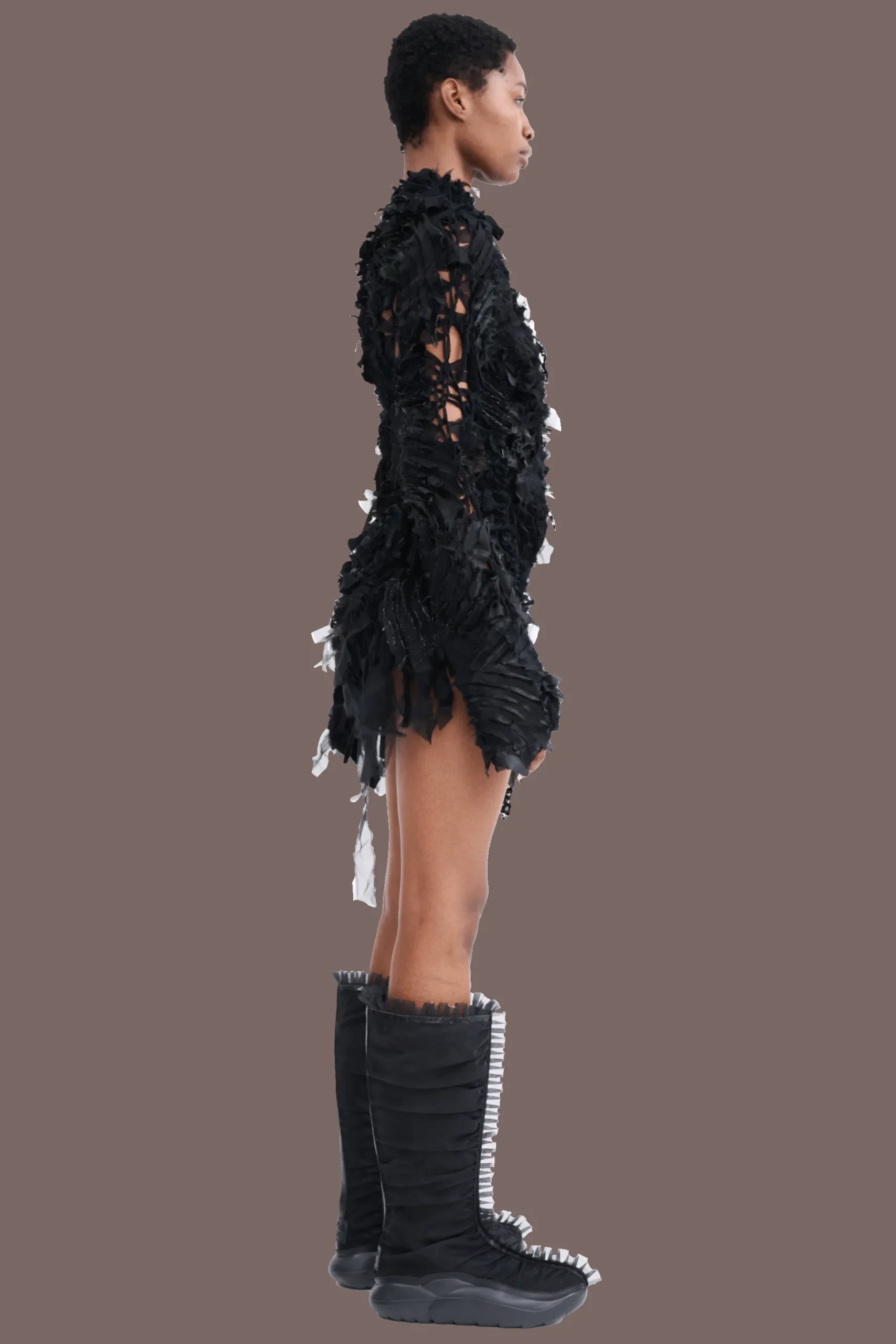 black_chirp_mini_dress_3.webp Dresses | Collina Strada BLACK CHIRP MINI DRESS