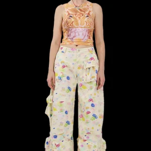 Pants | Collina Strada BLOOM DOODLE GARDEN CARGO PANT