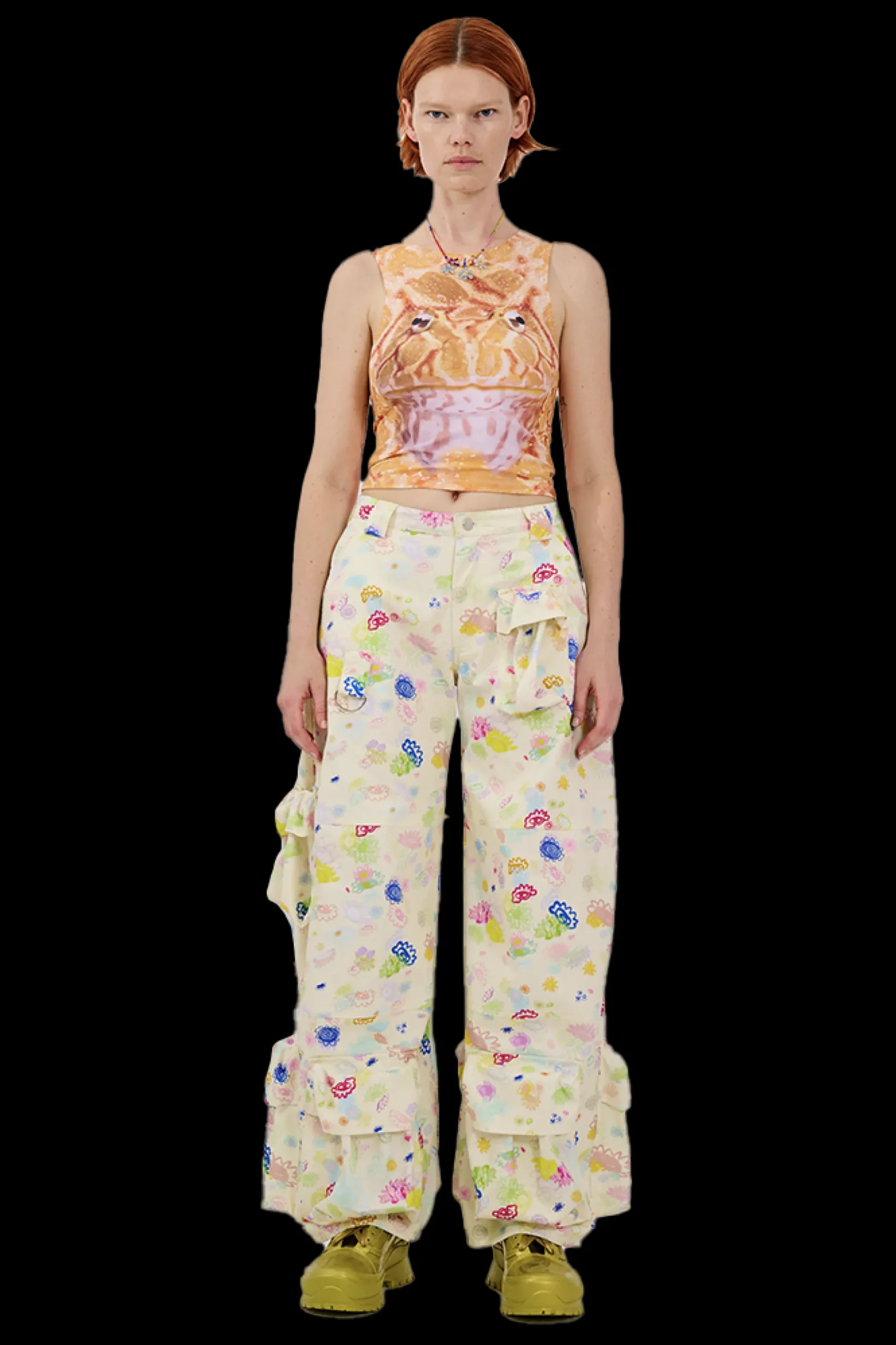 bloom_doodle_garden_cargo_pant_0.webp Pants | Collina Strada BLOOM DOODLE GARDEN CARGO PANT