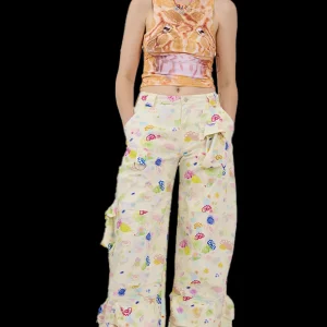 Pants | Collina Strada BLOOM DOODLE GARDEN CARGO PANT