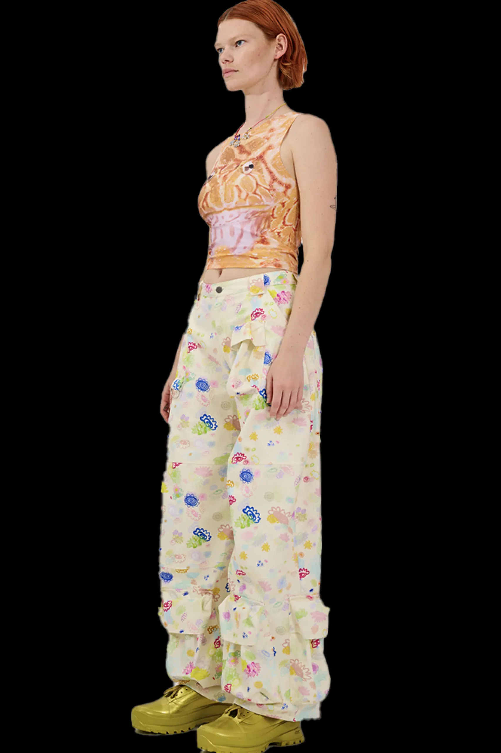 bloom_doodle_garden_cargo_pant_2.webp Pants | Collina Strada BLOOM DOODLE GARDEN CARGO PANT