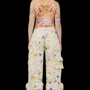 Pants | Collina Strada BLOOM DOODLE GARDEN CARGO PANT