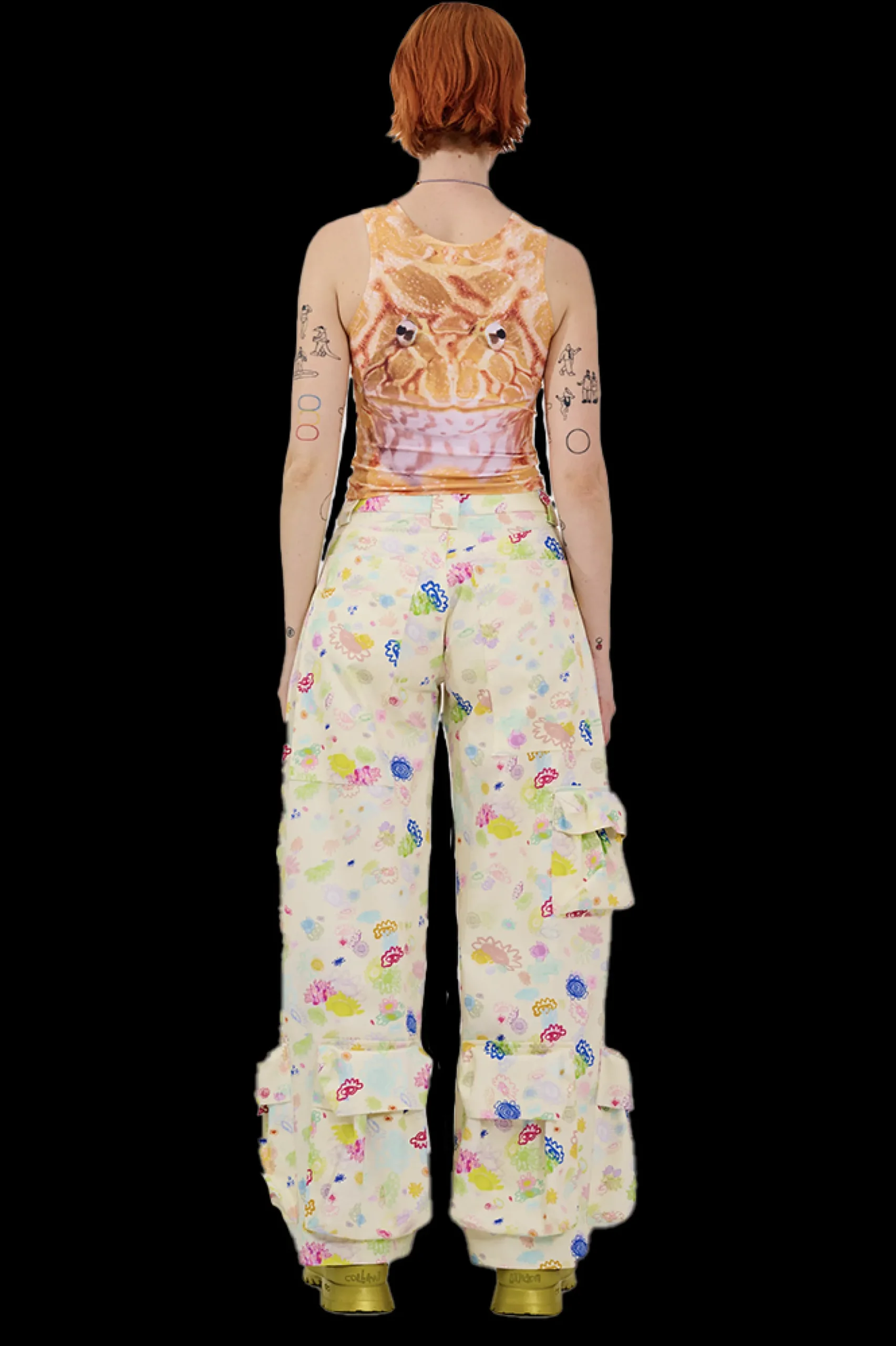bloom_doodle_garden_cargo_pant_4.webp Pants | Collina Strada BLOOM DOODLE GARDEN CARGO PANT