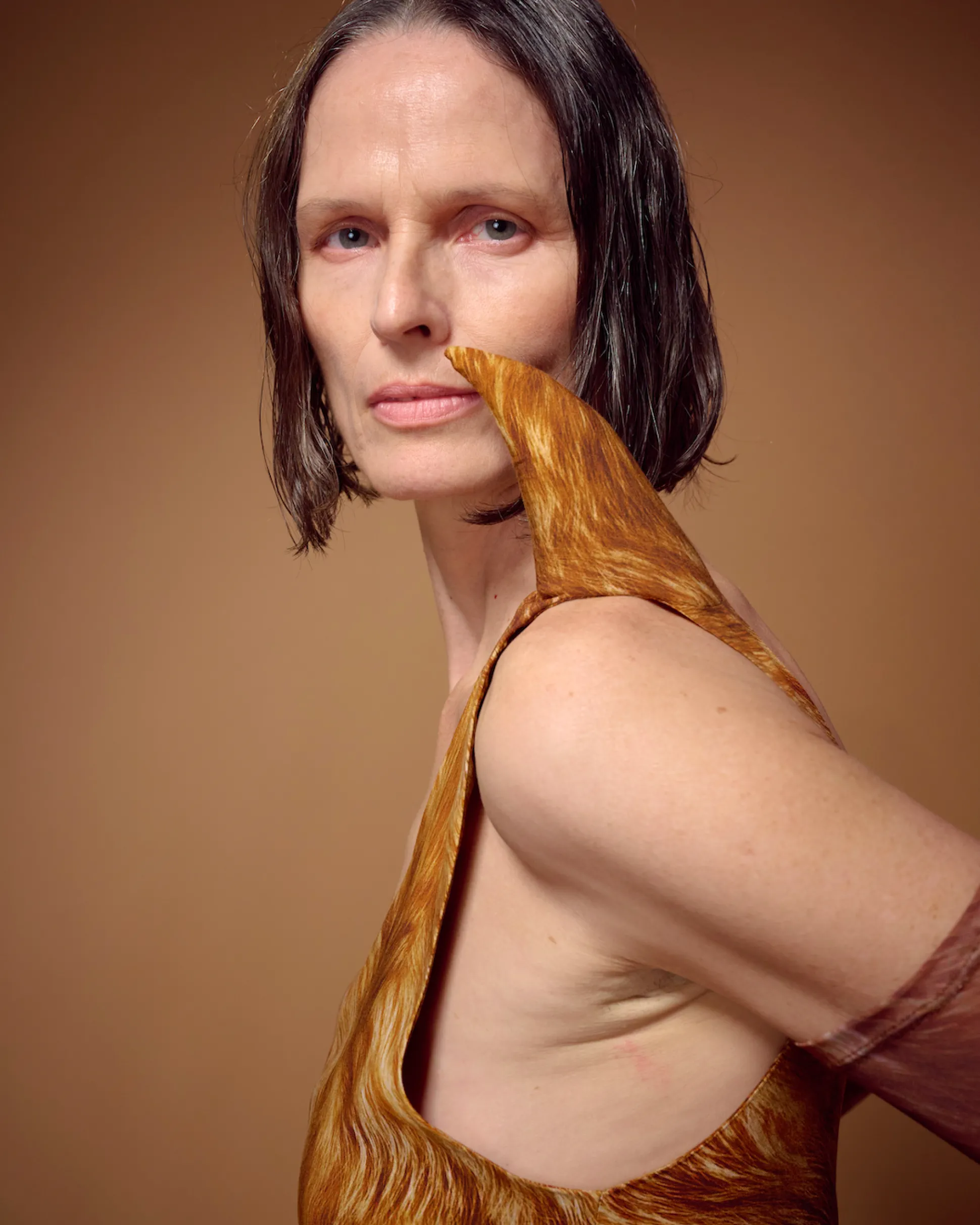 brown_fur_horn_tank_1.webp Tops | Collina Strada BROWN FUR HORN TANK
