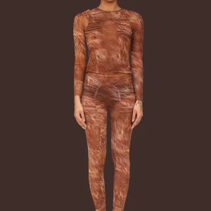 Pants | Collina Strada BROWN FUR PURR LEGGING