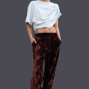 Pants | Collina Strada BROWN VELVET DANTE TROUSER