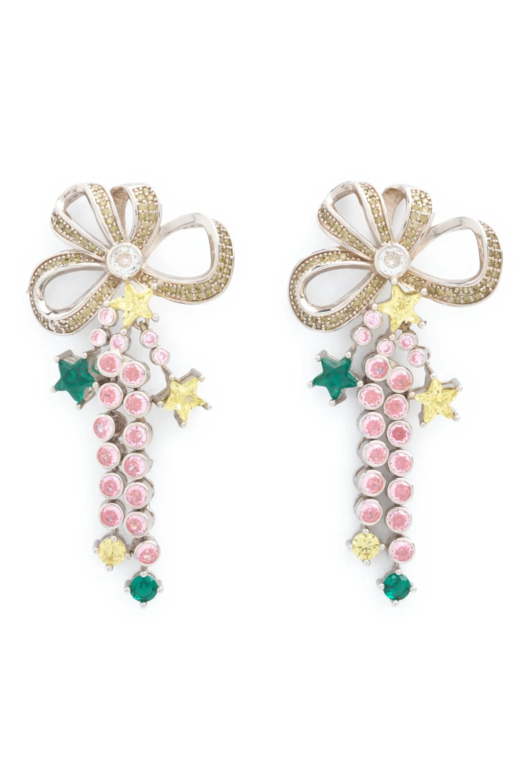 canary_bow_jangle_earrings_0.webp Earrings | Collina Strada CANARY BOW JANGLE EARRINGS