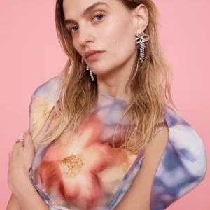 Earrings | Collina Strada CANARY BOW JANGLE EARRINGS