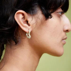 Earrings | Collina Strada CHAMPAGNE RHINESTONE HEART EARRINGS