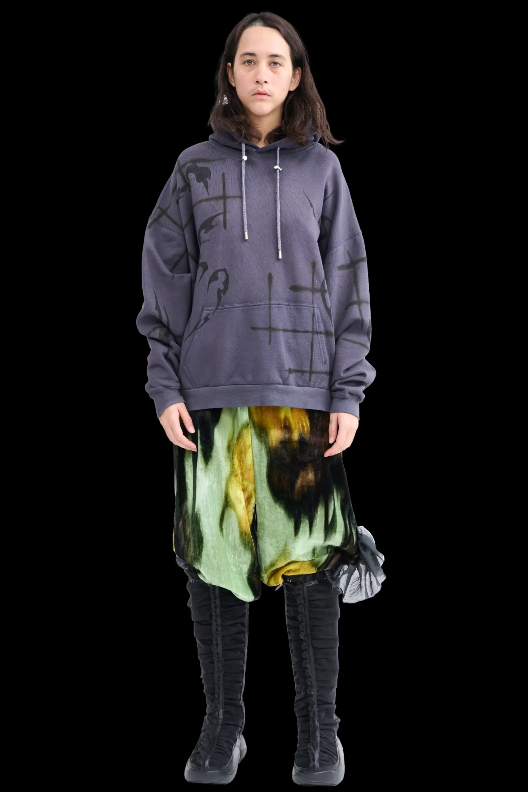 charcoal_bear_hoodie_0.webp Sweaters & Sweats | Collina Strada CHARCOAL BEAR HOODIE
