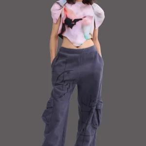 Pants | Collina Strada CHARCOAL CARGO SWEATPANT