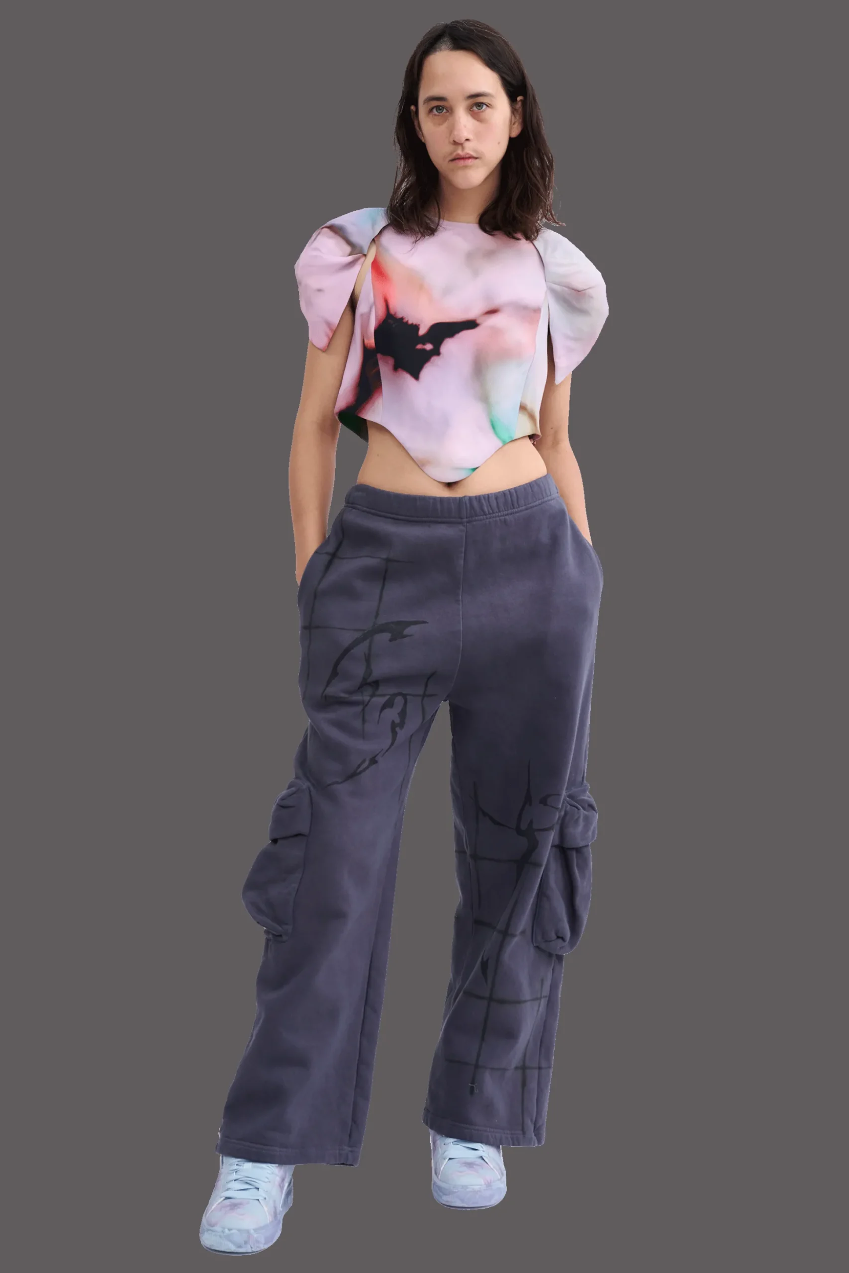 charcoal_cargo_sweatpant_1.webp Pants | Collina Strada CHARCOAL CARGO SWEATPANT