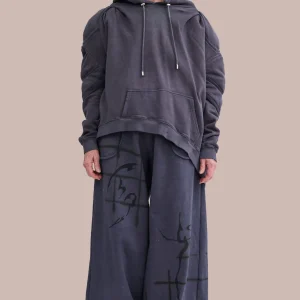 Sweaters & Sweats | Collina Strada CHARCOAL CS GYM MUSCLE WAVE HOODIE