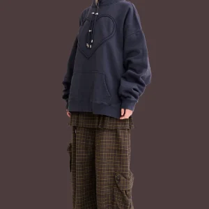 Sweaters & Sweats | Collina Strada CHARCOAL HEART HOODIE