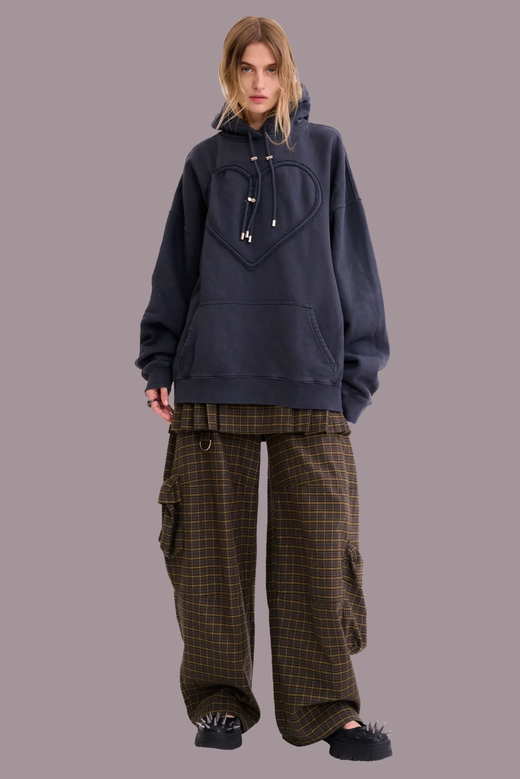 charcoal_heart_hoodie_6.webp Sweaters & Sweats | Collina Strada CHARCOAL HEART HOODIE