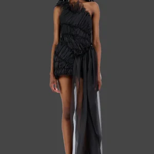 Dresses | Collina Strada CHARCOAL JAZZELLE GOWN