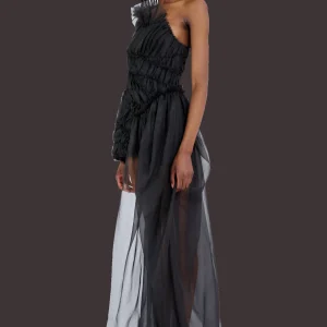 Dresses | Collina Strada CHARCOAL JAZZELLE GOWN