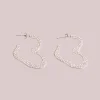 Earrings | Collina Strada CRYSTAL CLEAR RHINESTONE HEART EARRINGS