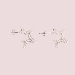 Earrings | Collina Strada CRYSTAL CLEAR RHINESTONE STAR EARRINGS