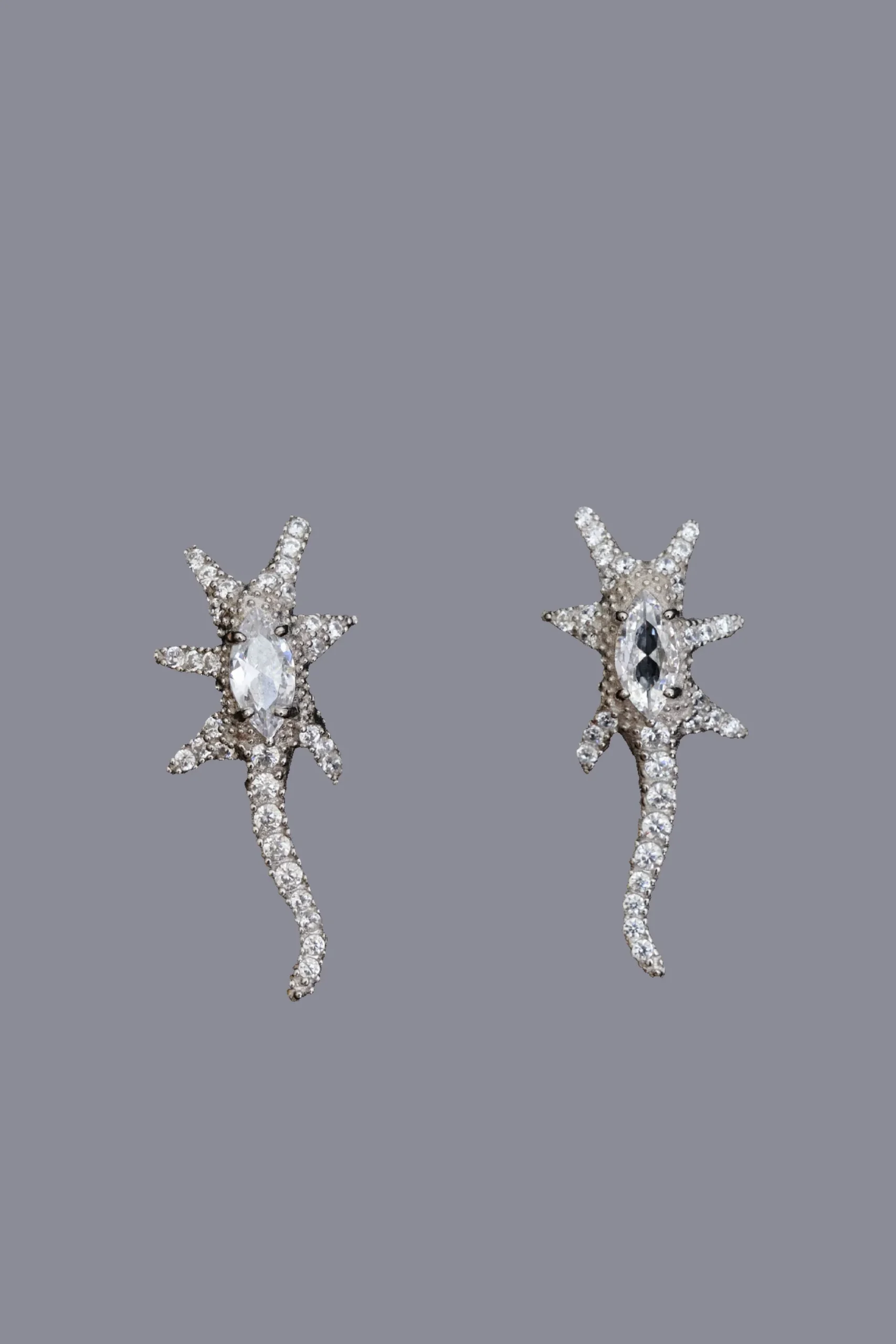 crystal_clear_star_trail_earrings_3.webp Earrings | Collina Strada CRYSTAL CLEAR STAR TRAIL EARRINGS
