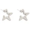 Earrings | Collina Strada CRYSTAL CLEAR SUPER STAR HOOPS