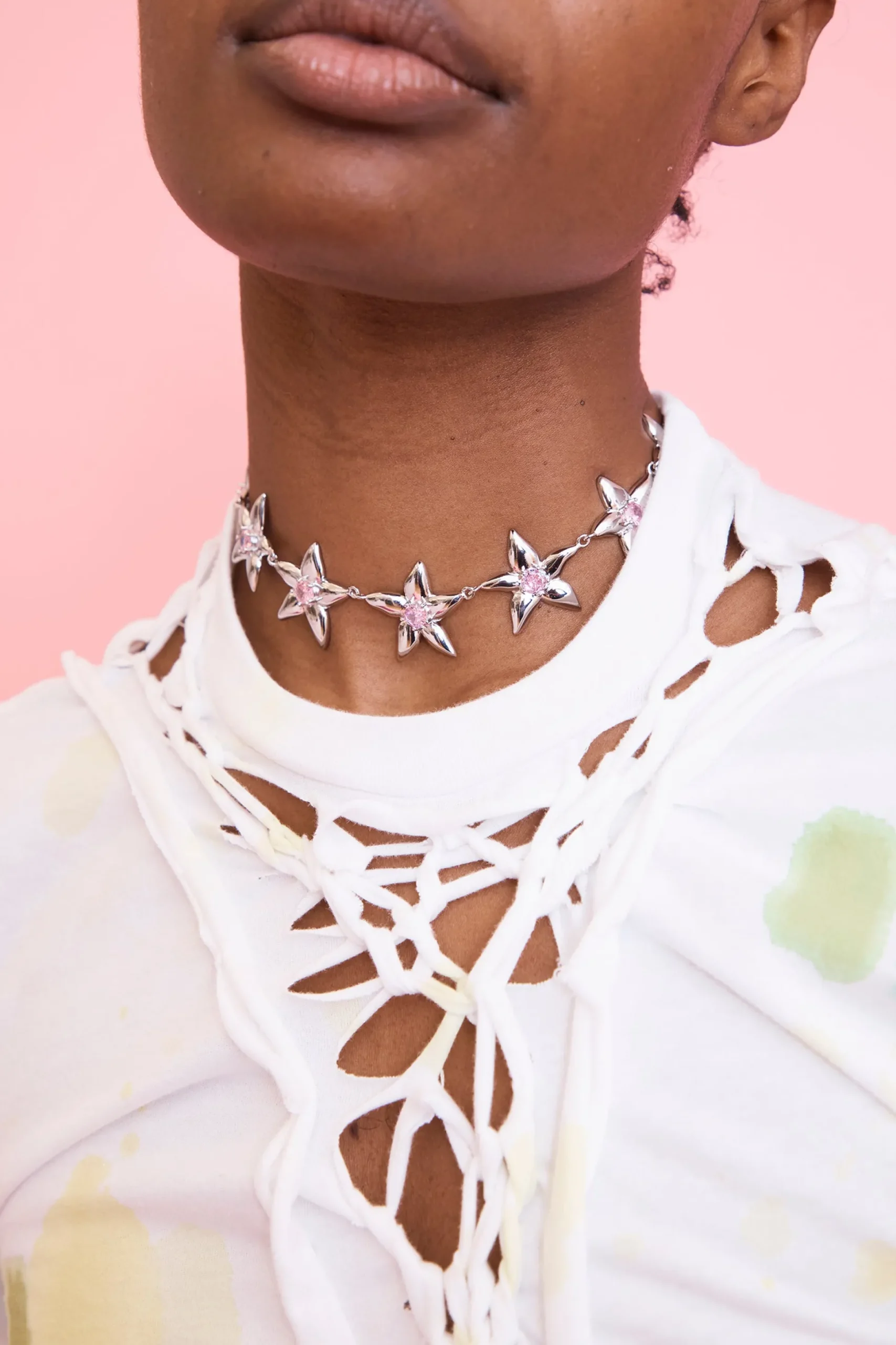 crystal_clear_super_starlink_necklace_1.webp Necklaces | Collina Strada CRYSTAL CLEAR SUPER STARLINK NECKLACE