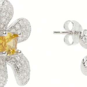 Earrings | Collina Strada CRYSTAL PAVE SQUASHED BLOSSOM EARRING