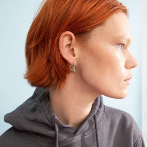 Earrings | Collina Strada CRYSTAL SUPER HEART HOOP