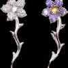 Earrings | Collina Strada CRYSTAL-AMETHYST VINE EARRING
