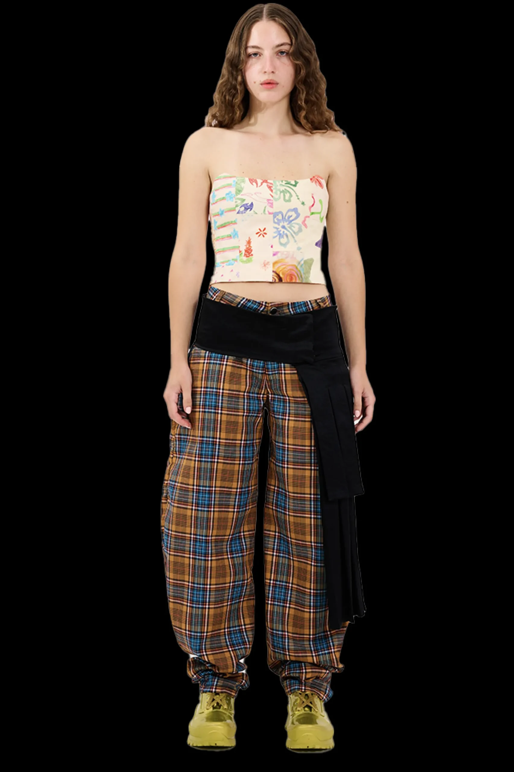 doodle_mix_patchwork_corset_0.webp Tops | Collina Strada DOODLE MIX PATCHWORK CORSET