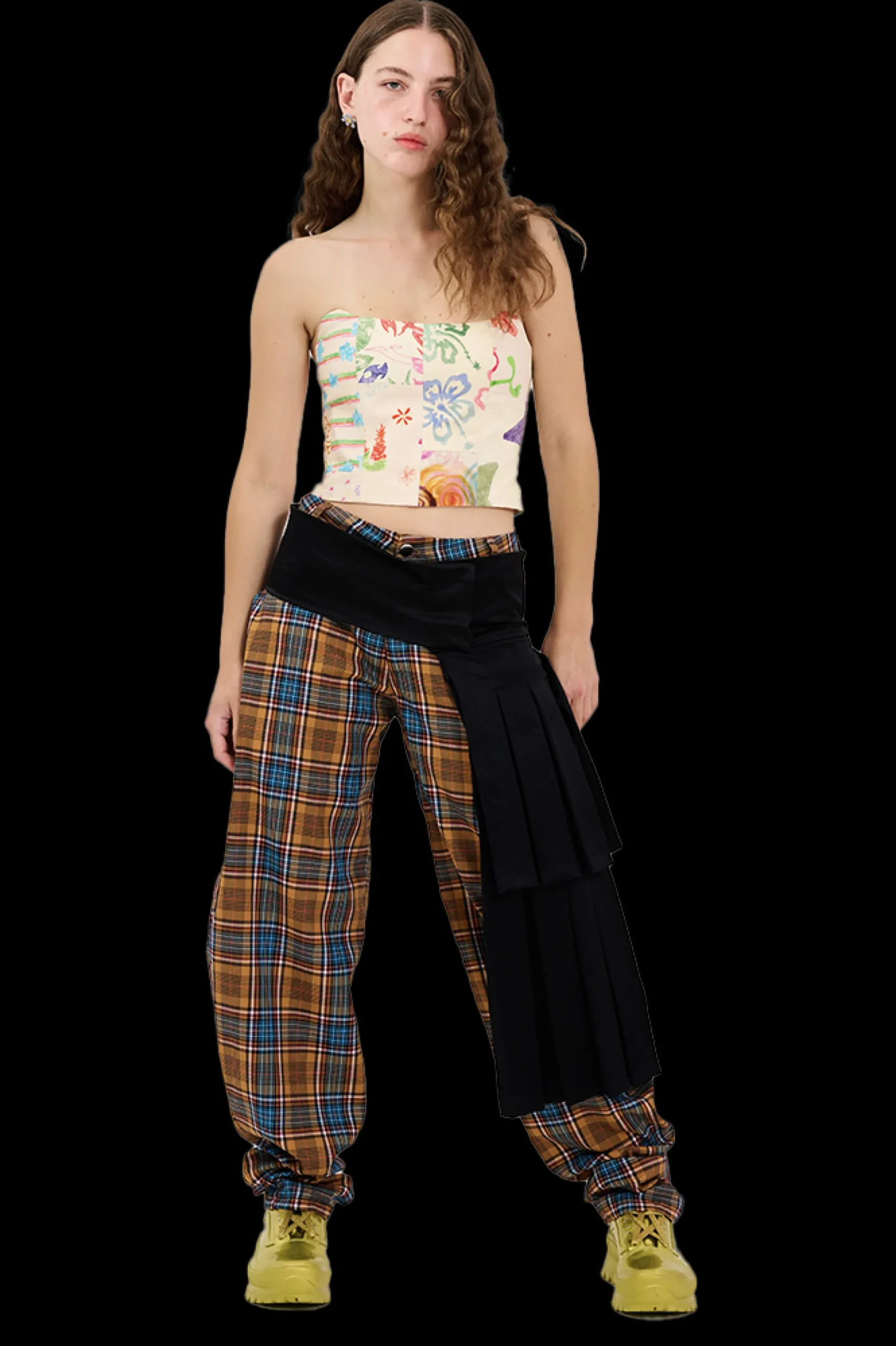 doodle_mix_patchwork_corset_1.webp Tops | Collina Strada DOODLE MIX PATCHWORK CORSET
