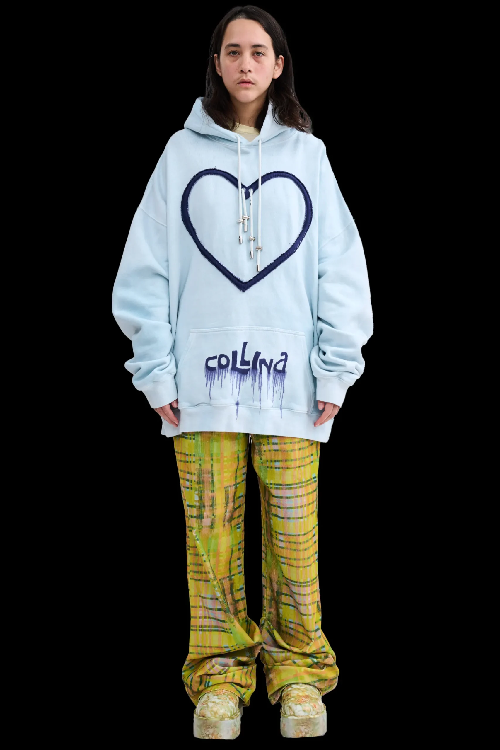 dusty_blue_heart_hoodie_0.webp Sweaters & Sweats | Collina Strada DUSTY BLUE HEART HOODIE