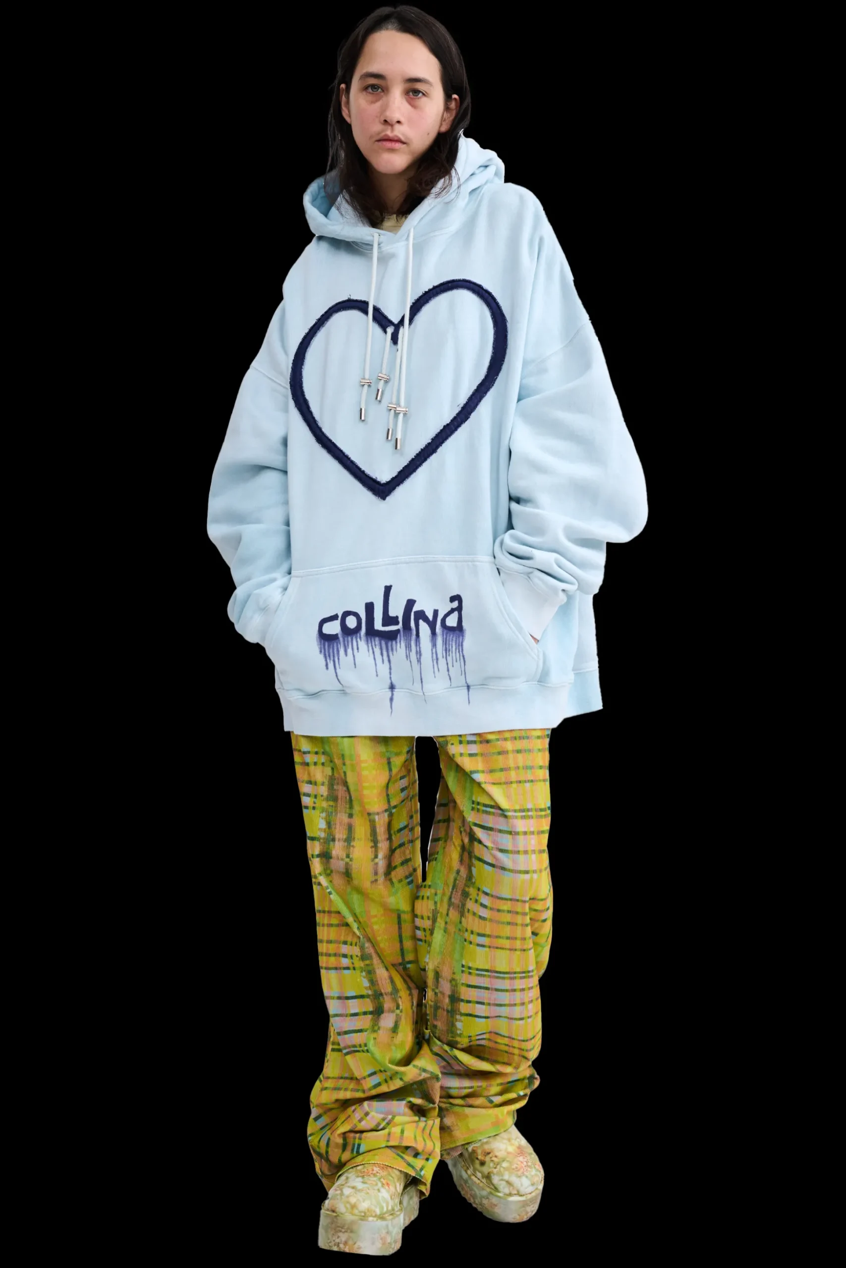 dusty_blue_heart_hoodie_1.webp Sweaters & Sweats | Collina Strada DUSTY BLUE HEART HOODIE