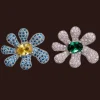 Earrings | Collina Strada EMERALD & AQUAMARINE SQUASHED BLOSSOM EARRING