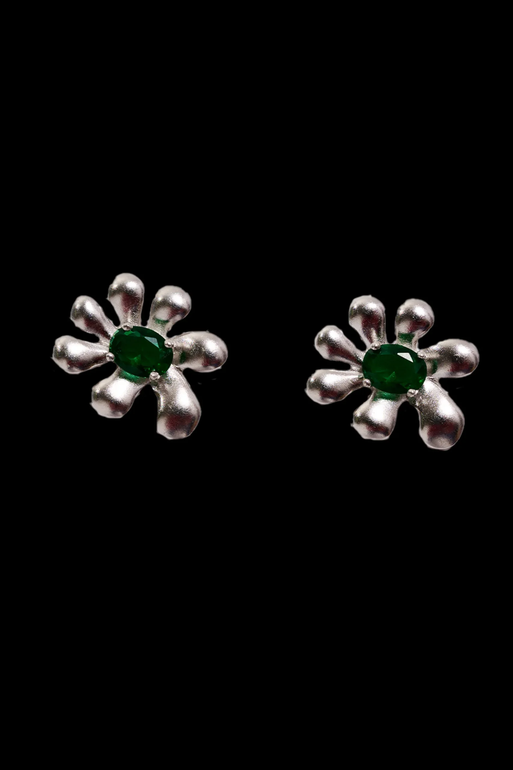 emerald_squashed_blossom_earring_0.webp Earrings | Collina Strada EMERALD SQUASHED BLOSSOM EARRING