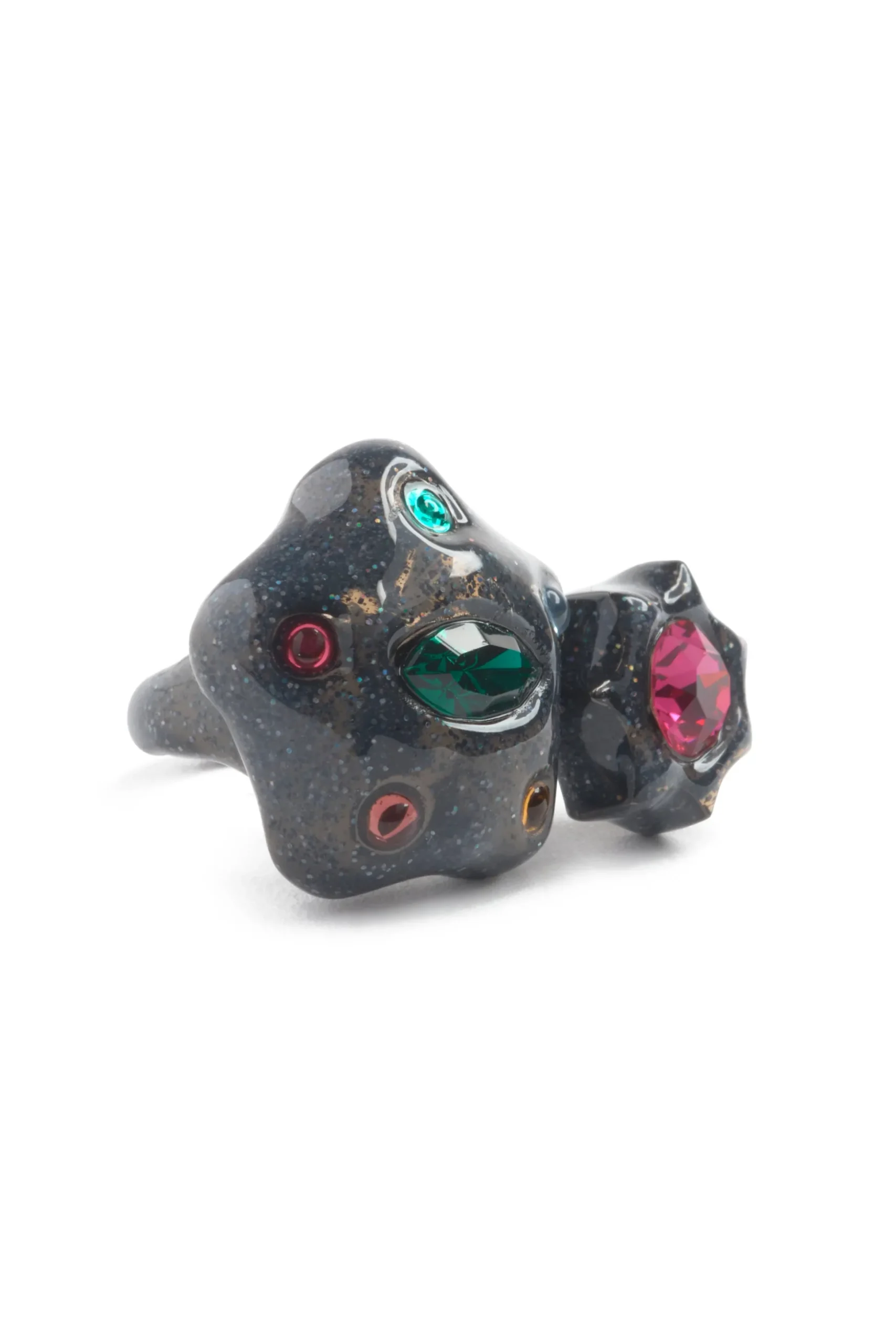 glitter_black_starlet_ring_2.webp Rings | Collina Strada GLITTER BLACK STARLET RING