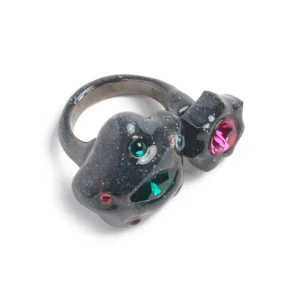 Rings | Collina Strada GLITTER BLACK STARLET RING
