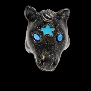 Rings | Collina Strada GLITTER GREY BABY PONY RING
