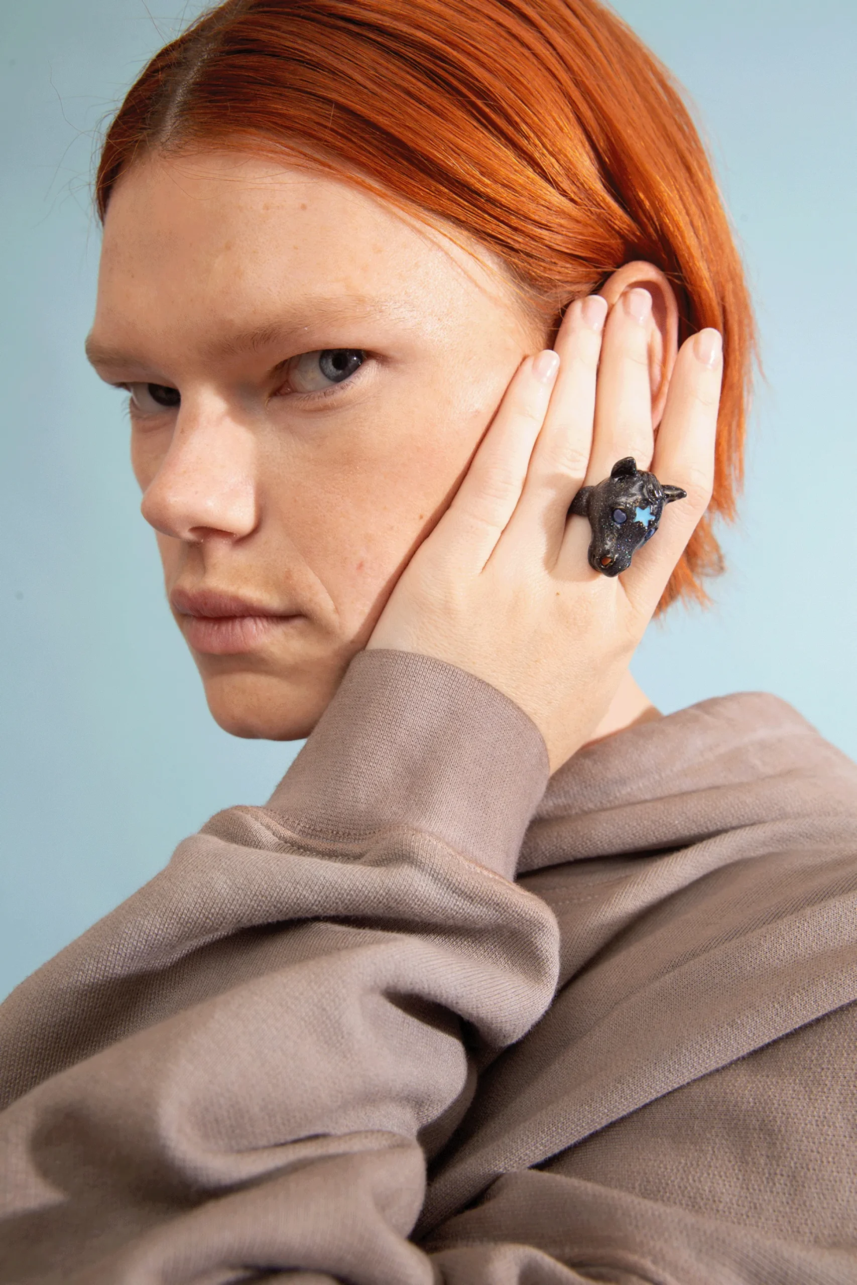 glitter_grey_baby_pony_ring_1.webp Rings | Collina Strada GLITTER GREY BABY PONY RING