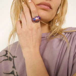 Rings | Collina Strada GLITTER PINK LILAC FROG PRINCE RING