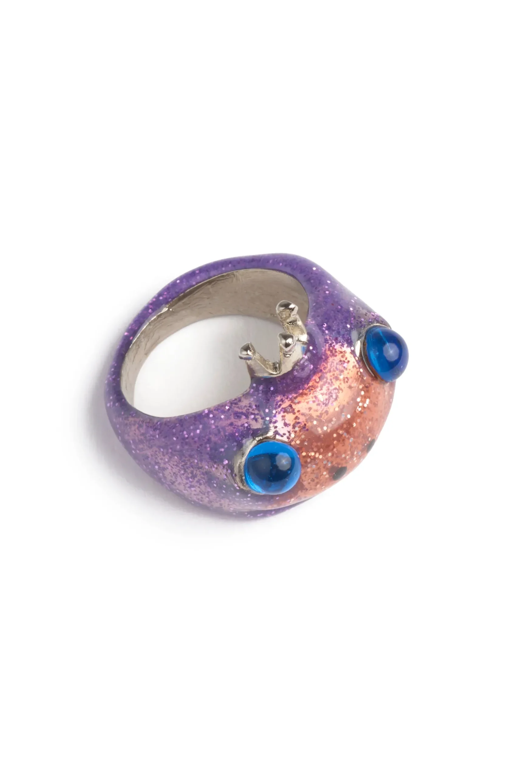 glitter_pink_lilac_frog_prince_ring_3.webp Rings | Collina Strada GLITTER PINK LILAC FROG PRINCE RING
