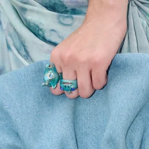 Rings | Collina Strada GLITTER SKY BLUE BABY PONY RING