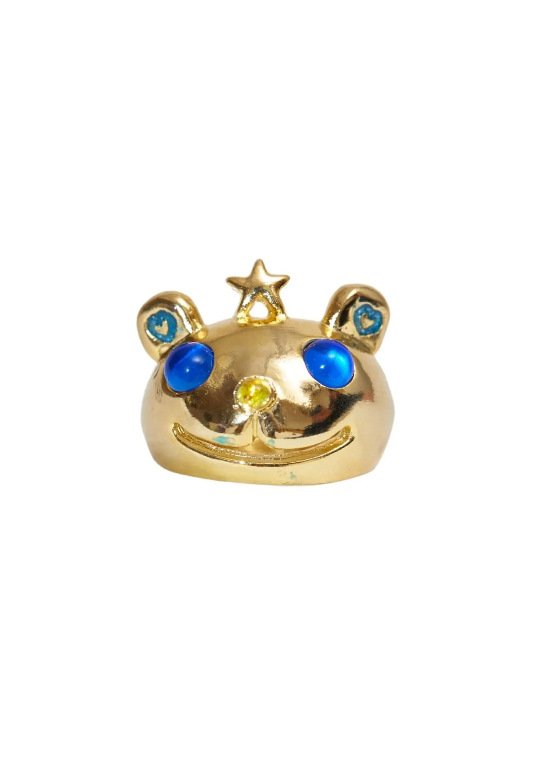 gold_blue_princess_bear_ring_0.webp Rings | Collina Strada GOLD BLUE PRINCESS BEAR RING