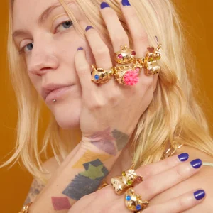 Rings | Collina Strada GOLD PINK FROG PRINCE RING